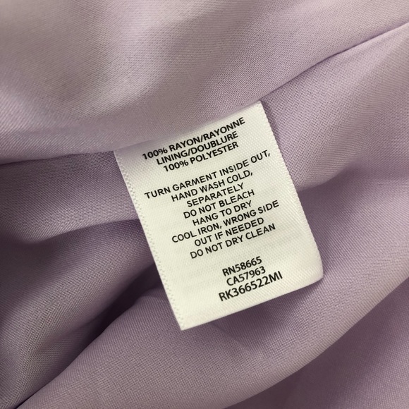 🛍️ 2/$15 NWT Free Press Ruffle Flounce Collar Lilac Summer Shift Dress Sz M - Picture 7 of 8
